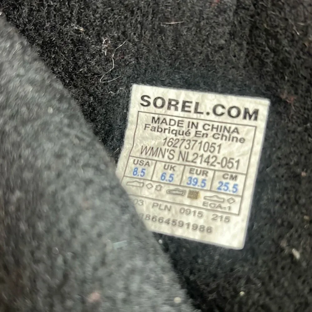 Sorel Joan Of Arctic Knit II Waterproof Rain Snow Winter Boots Gray Pink Size 8.